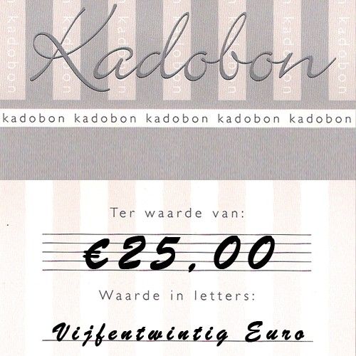 Sieraden kadobon ter waarde van €25,- online te besteden bij Kettingenenarmbanden.com