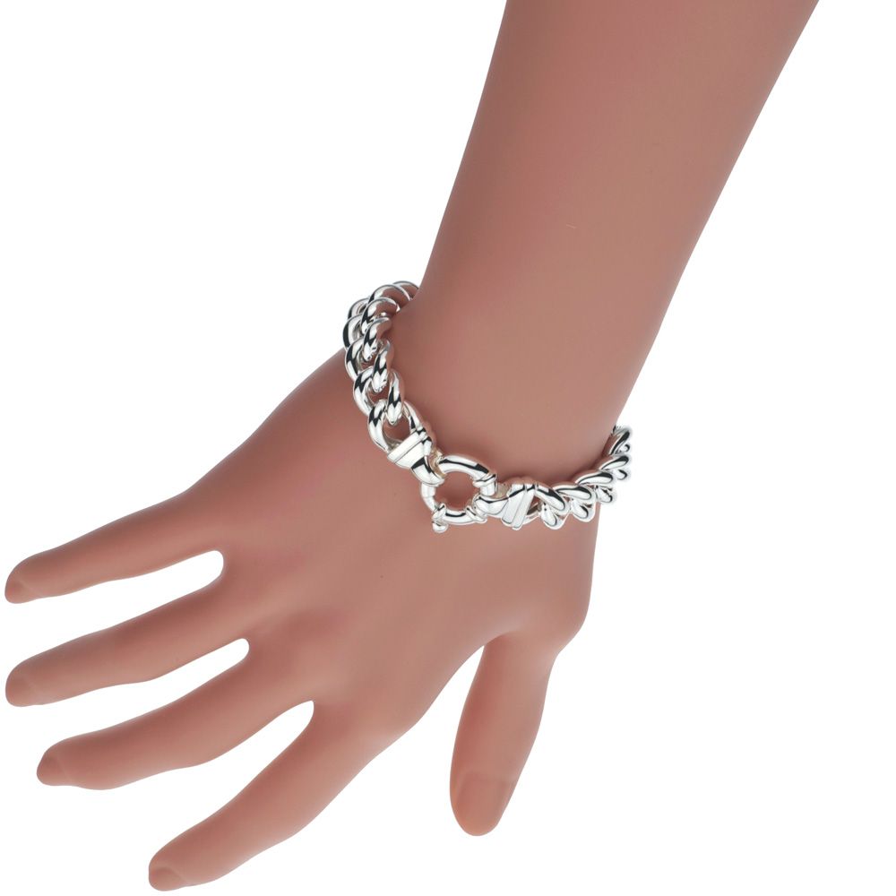 Ontdekking dagboek gisteren Zilveren gourmet armband voor dames. Breedte 11,5 mm. Shop nu! |  Kettingenenarmbanden.com