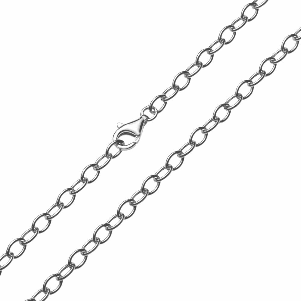 Massief zilveren anker ketting karabijnhaak. Breedte mm | Kettingenenarmbanden.com