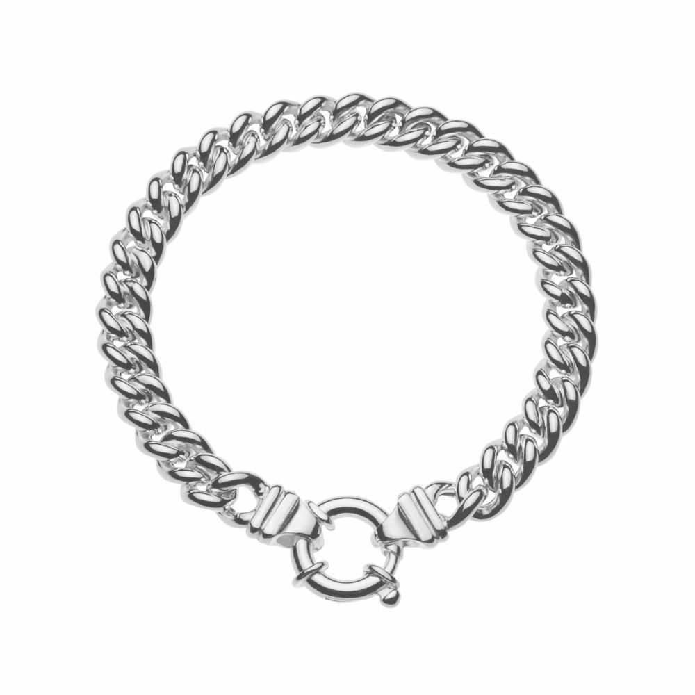 Irrigatie genade leeg Zilveren gourmet armband voor dames. Breedte 7,5 mm. Shop nu! |  Kettingenenarmbanden.com