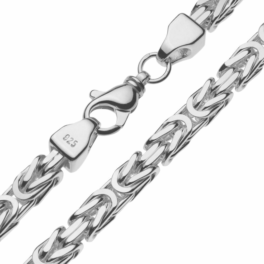 Worstelen pad weerstand bieden Zilveren koningsketting met vierkante schakel. Breedte 8 mm |  Kettingenenarmbanden.com